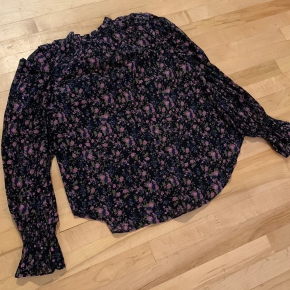 Women’s Free People Meant to Be Blouse in Black Combo - Picture 10 of 11